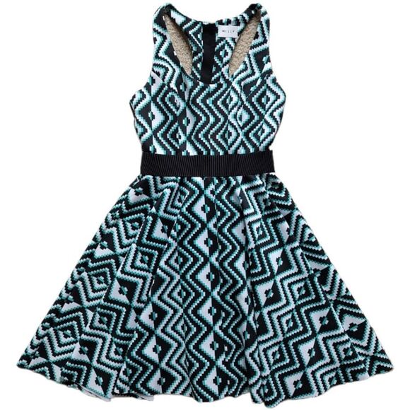 Milly Dresses & Skirts - MILLY retro 50s-style fit flare dress abstract S 4 6